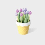 Tulip-shaped creative building blocks