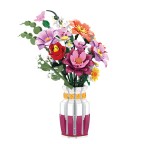 Spring Flower Bouquet and Vase Building Block Model