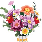 Spring Flower Bouquet and Vase Building Block Model