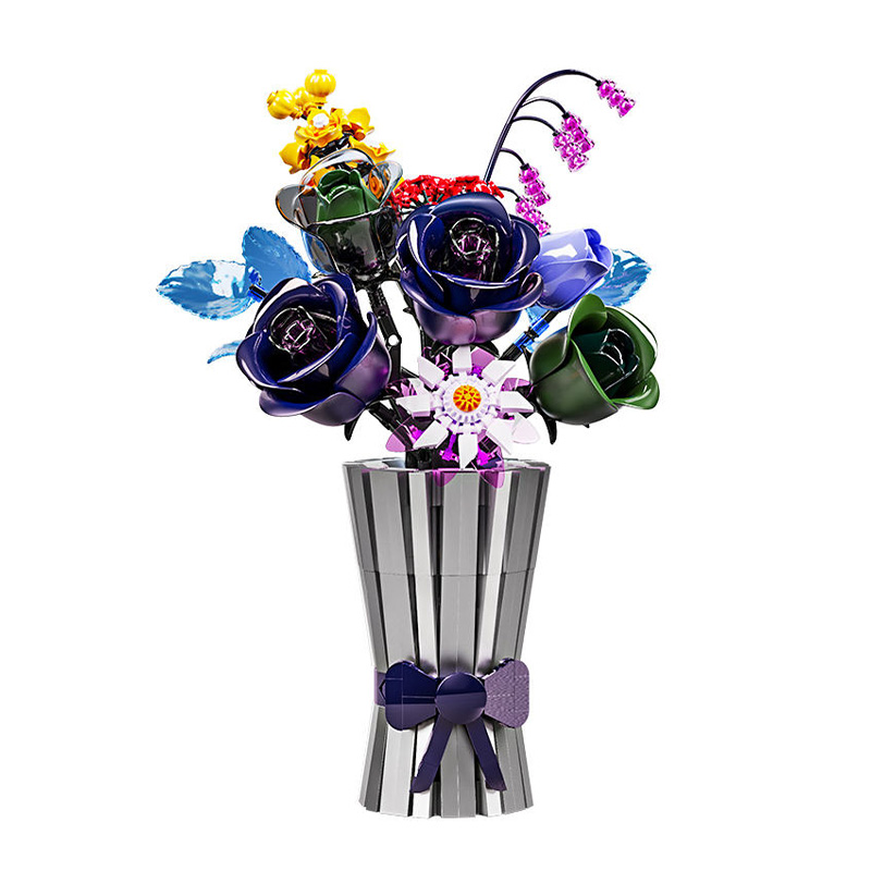 Phantom Night Crystal Vase Building Blocks