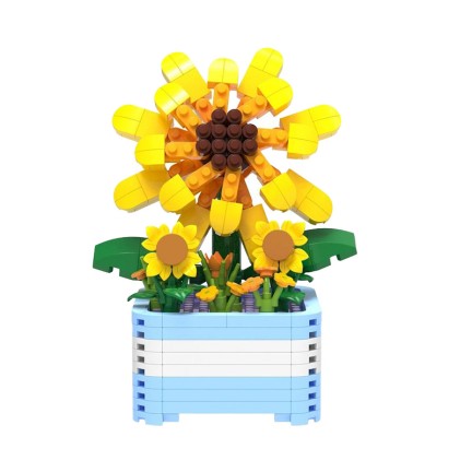 Sunny Sunflower Bouquet Building Blocks