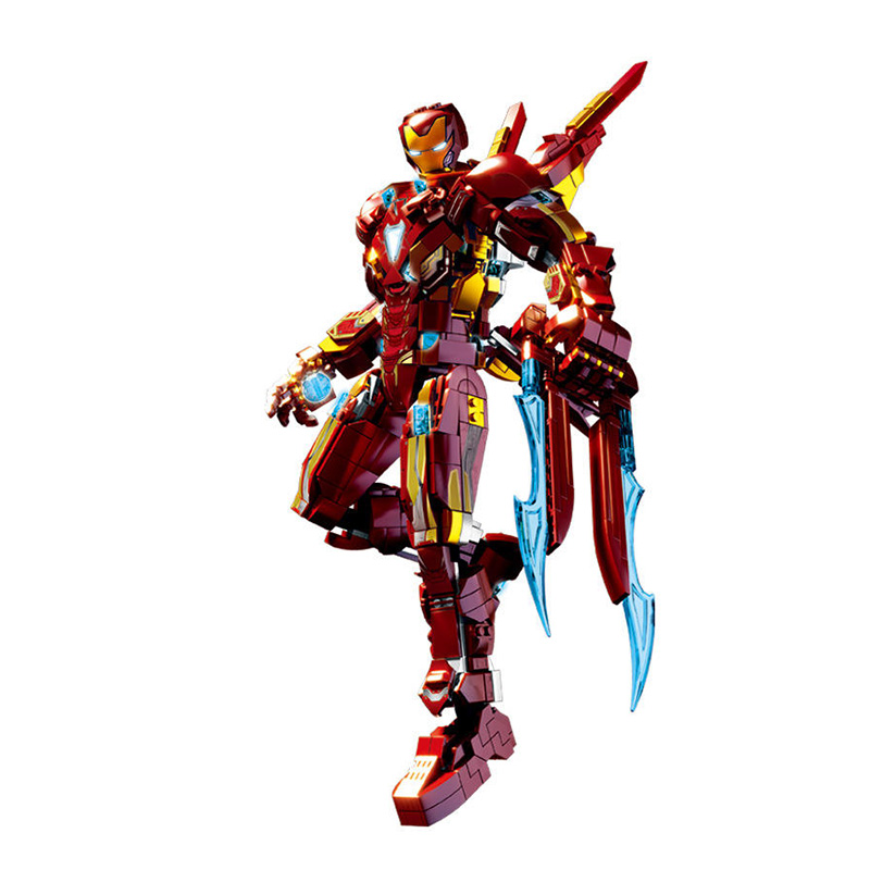 Transforming and assembling mecha robot building blocks