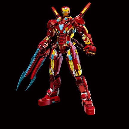 Transforming and assembling mecha robot building blocks