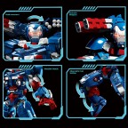 Transforming and assembling mecha robot building blocks