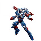 Transforming and assembling mecha robot building blocks