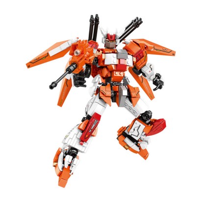 Mechanical Warrior Transforming Building Blocks Assembly Set