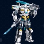 Fully functional mecha robot building block assembly set