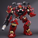 Multi-angle mecha warrior building block assembly model