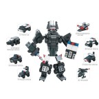 Assembly car transforming robot building blocks