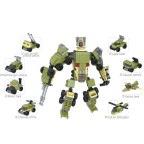 Assembly car transforming robot building blocks