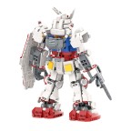 Miniature sci-fi mecha building block assembly