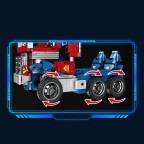 High-difficulty 2-in-1 transforming robot building blocks