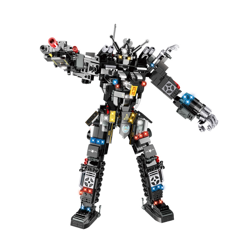 Special forces armored vehicle transforming robot building blocks