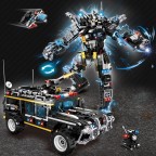 Special forces armored vehicle transforming robot building blocks