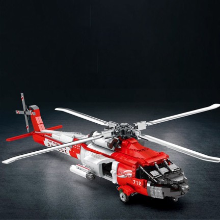 Large-scale elite helicopter building blocks