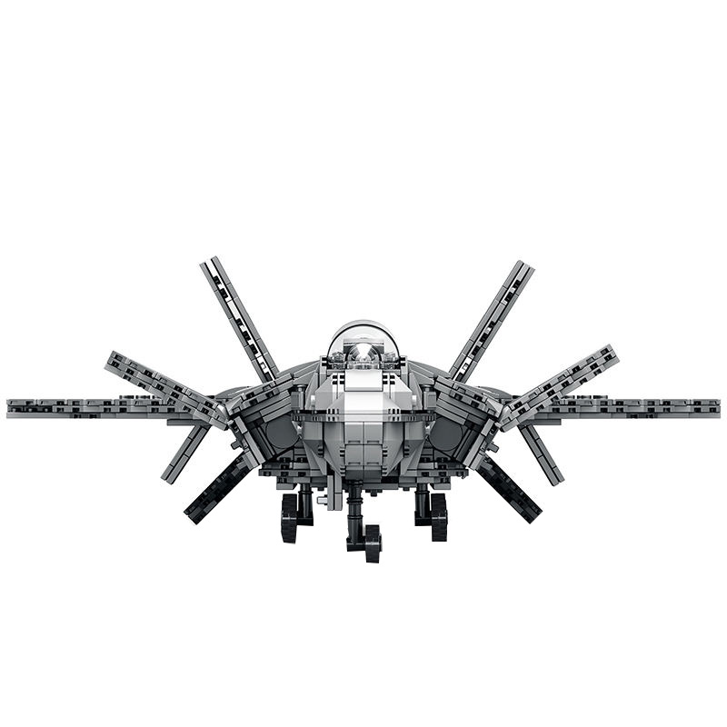 Micro particle fighter jet building blocks