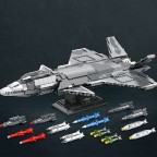 Micro particle fighter jet building blocks