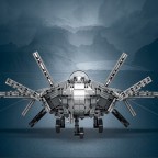 Micro particle fighter jet building blocks