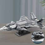 Micro particle fighter jet building blocks