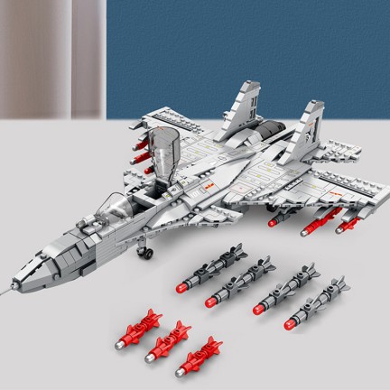 New Generation Military Eagle Fighter Jet Building Blocks