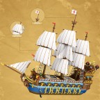 Royal Flagship Sailing Ship Large Building Blocks