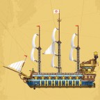 Royal Flagship Sailing Ship Large Building Blocks