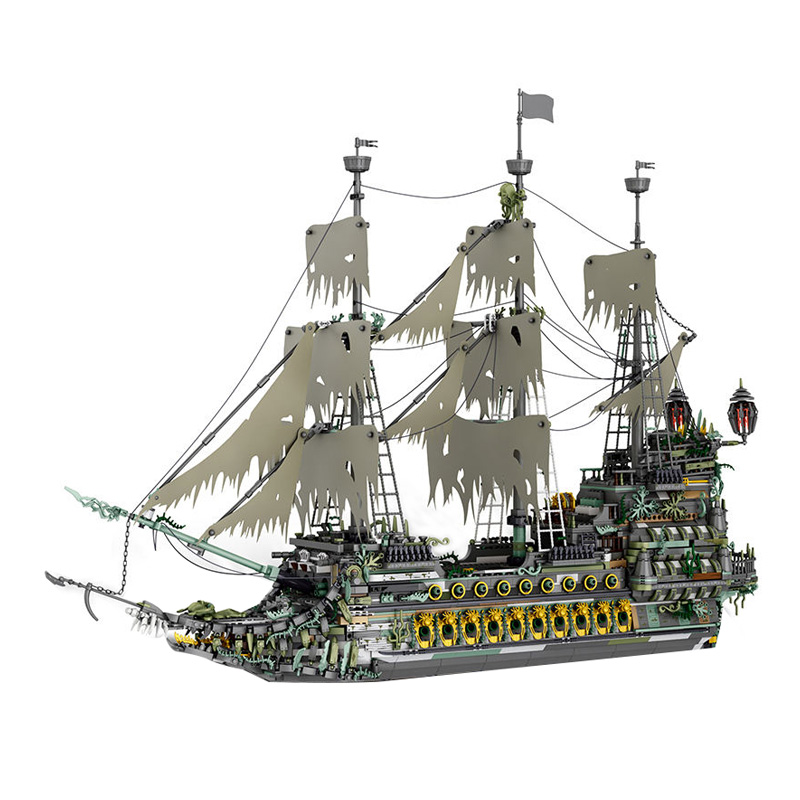 Large pirate ship building block model