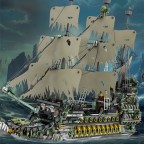 Large pirate ship building block model