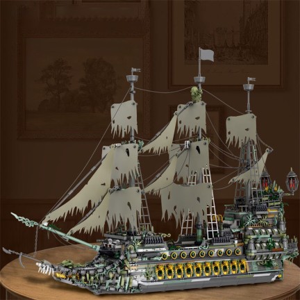 Large pirate ship building block model