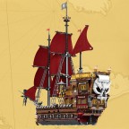Classic pirate adventure ship large building blocks
