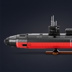 Battleship-themed cargo transport equipment large building blocks