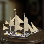 Giant building block model of an Antarctic exploration ship