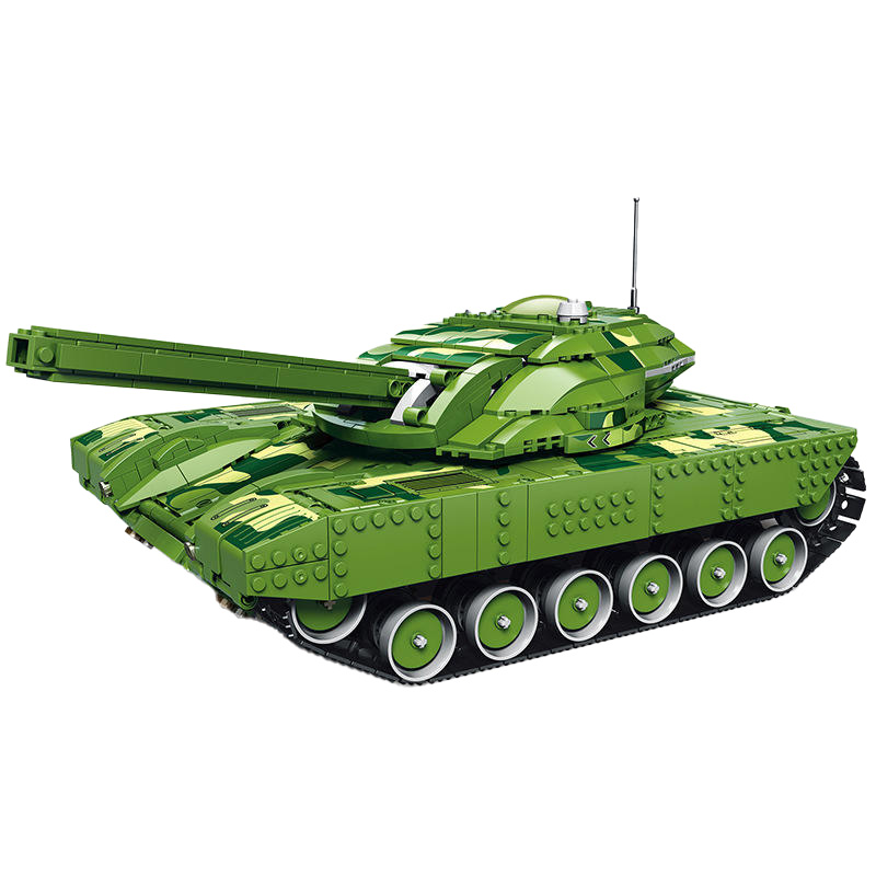 Remote-controlled military tank building block set