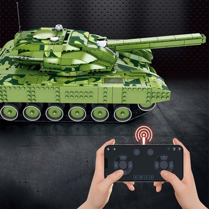 Remote-controlled military tank building block set
