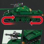 Green military tank building blocks