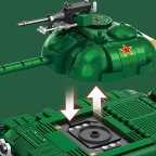 Green military tank building blocks