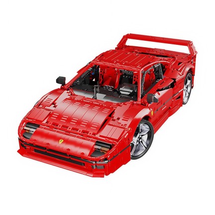 Red supercar building block assembly