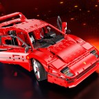 Red supercar building block assembly