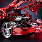 Red supercar building block assembly