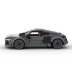 Gray sports car creative building blocks set