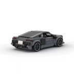 Gray sports car creative building blocks set