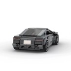 Gray sports car creative building blocks set