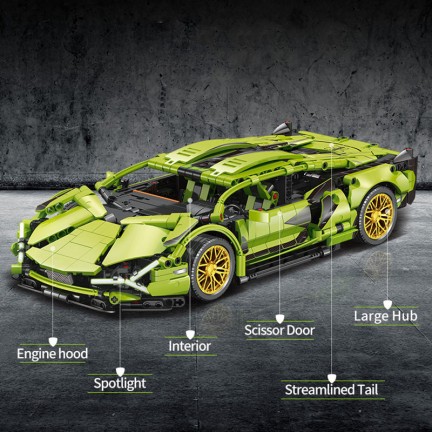 Advanced technical sports car building blocks