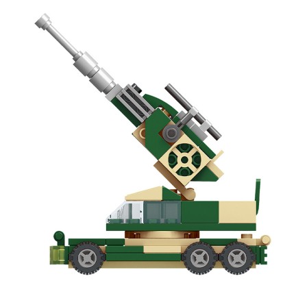 Children's military anti-aircraft artillery building blocks