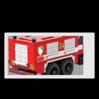 Small particle fire truck building block DIY model
