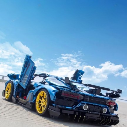 Lightning-fast sports car building block set