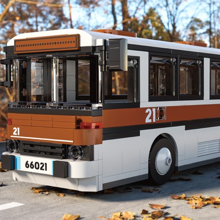 Retro-style classic car building block set