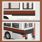 Retro-style classic car building block set