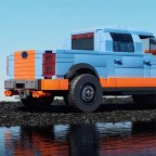 Blue mini truck building block set