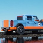 Blue mini truck building block set